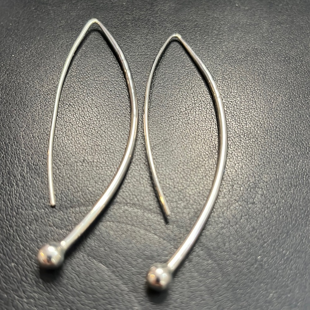 Silpada sterling silver open hoops.